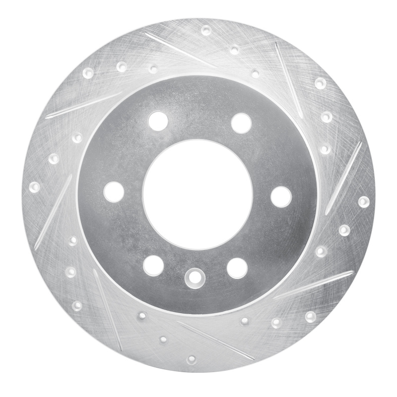 Dodge Sprinter 3500 Brake Rotor (1) - Rear Right - R1 Concepts - Drilled & Slotted - Silver - `06-`18